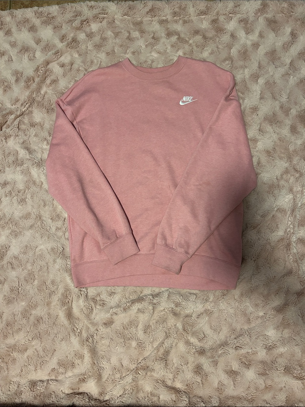 Nike Pink Crew Sweatshirt with White Swoosh